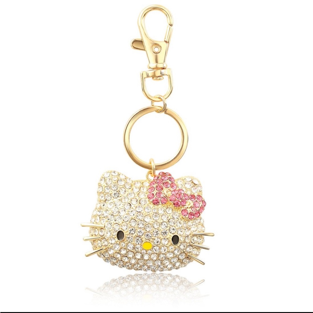 Sanrio Hello Kitty Pave Face Keychain - Travel, Bag Charm Accessories